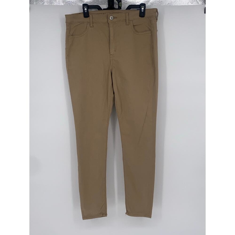 NWT American Eagle Tan Womens 14 Hi Rise Jegging Next Level Stretch